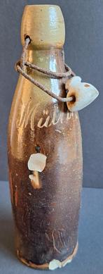 Oude beugelfles - steengoed - Bierfles - Adv S 469, Ophalen of Verzenden