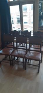 antieke franse stoeltjes 6 stuks, Ophalen, Gebruikt, Bruin, Oud frans