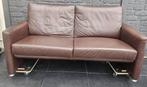 Lederen bankstel met 3 losse fauteuils, Ophalen, Gebruikt