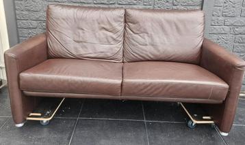 Lederen bankstel met 3 losse fauteuils beschikbaar voor biedingen
