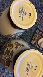 Drie Gouda Plateel Vazen - Flora, Antiek en Kunst, Ophalen of Verzenden