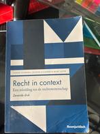 Sanne Taekema - Recht in context, Boeken, Ophalen of Verzenden, Zo goed als nieuw, Sanne Taekema; Jeanne Gaakeer; Marc Loth
