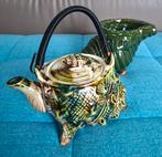Jaren '50 Japanse groene schelp theepot en asbakje/potje, Ophalen, Zo goed als nieuw