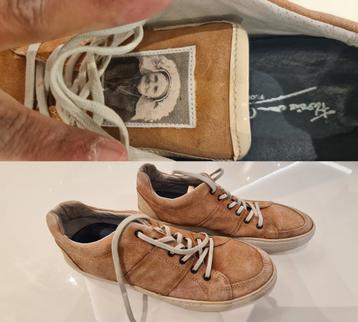 Floris van Bommel heren lage sneakers, abrikoos/bruin beschikbaar voor biedingen