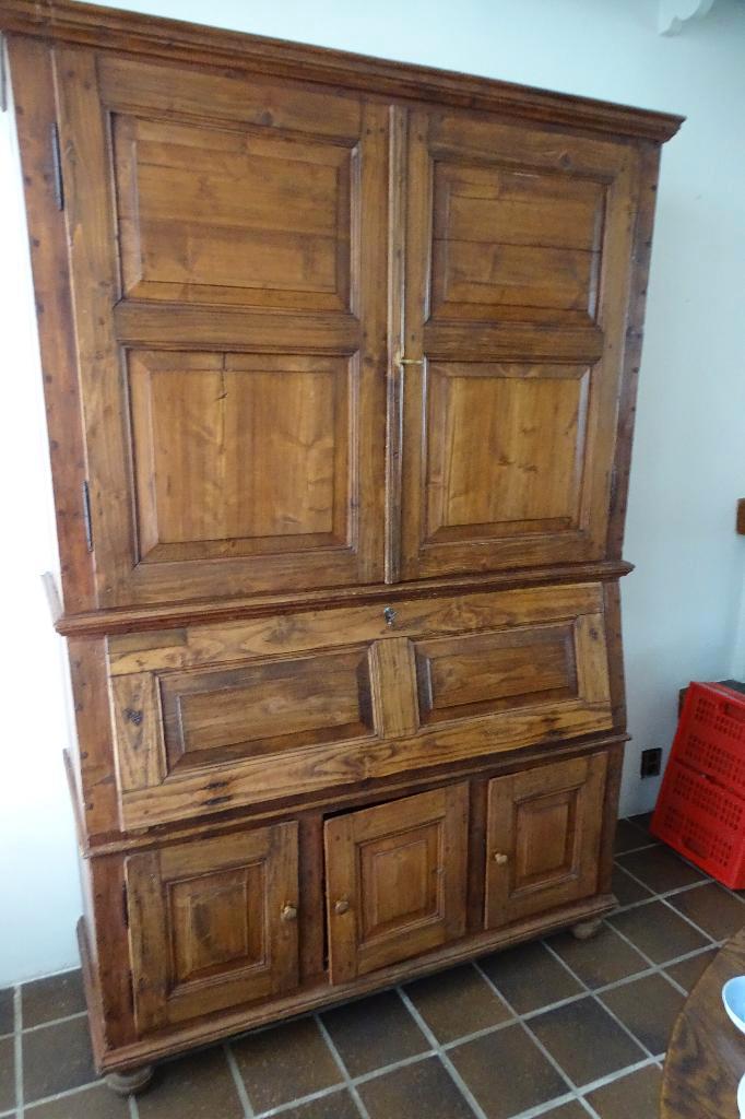 Antieke kast met klep, Antiek en Kunst, Antiek | Meubels | Kasten, Ophalen