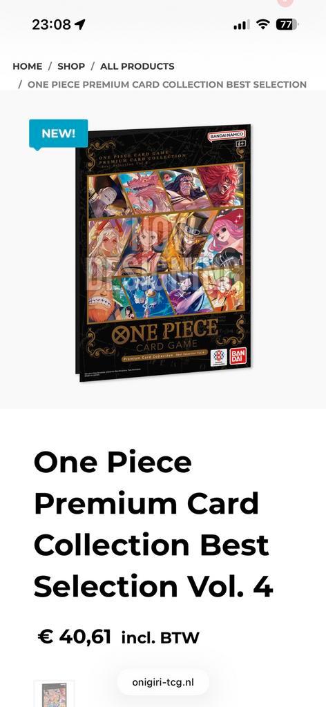 One Piece Premium Card Collection Best Selection Vol. 4, Hobby en Vrije tijd, Verzamelkaartspellen | Overige, Nieuw, Ophalen of Verzenden