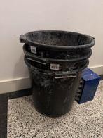 3 Zwarte Kuipen 35 Liter - Gebruikt - speciekuip cementbak, Ophalen, Gebruikt, Kunststof, Met handgreep