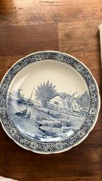 Delfst blauw bord 39 cm doorsnee, Antiek en Kunst, Antiek | Porselein, Ophalen