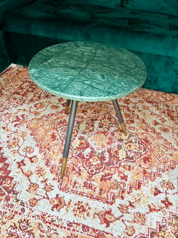 By-Boo Marvelous Green salontafel, Huis en Inrichting, Tafels | Bijzettafels, Gebruikt, Rond, 45 tot 60 cm, Minder dan 55 cm, Ophalen
