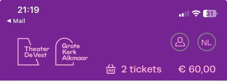 Theaterkaartjes Velthuis en Kemper, Tickets en Kaartjes, Theater | Cabaret en Komedie, Twee personen, December