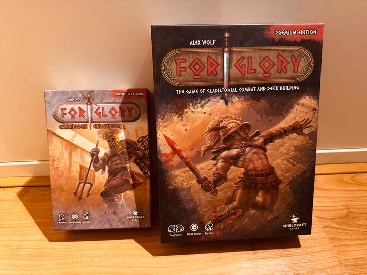 Bordspellen: For Glory + uitbreiding For Glory Champions, Hobby en Vrije tijd, Gezelschapsspellen | Bordspellen, Zo goed als nieuw