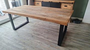 Eetafel Industrieel  Mangohout 2m x 1m beschikbaar voor biedingen