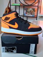 Nike Air Jordan 1 Mid GS 'Fat Tongue' maat 38.5, Zwart, Nike, Nieuw, Ophalen of Verzenden