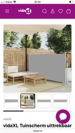 Uittrekbaar tuinscherm, privacy scherm, tegen wind / zon, Ophalen, Aluminium, Zo goed als nieuw, 200 cm of meer