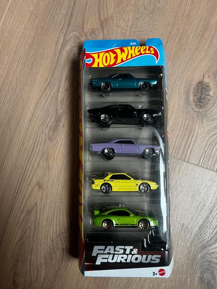 Hotwheels 5 Pack Fast & Furious, Hobby en Vrije tijd, Modelauto's | Overige schalen, Nieuw, Auto, Ophalen of Verzenden