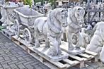 Paard en wagen exclusief grote maten van beton, Ophalen, Nieuw, Beton, Dierenbeeld