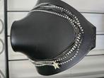 Guess ketting, zilverkleurig en zwart, Sieraden, Tassen en Uiterlijk, Kettingen, Ophalen, Zo goed als nieuw, Zilver