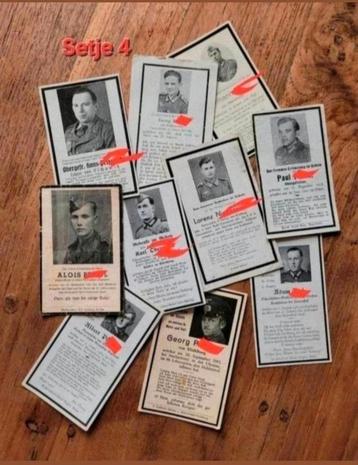 10X duitse bidprentjes 1943 - oostfront WW2 oorlog  set-4 beschikbaar voor biedingen