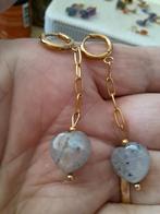 Oorbellen labradoriet stainles steel, Sieraden, Tassen en Uiterlijk, Oorbellen, Ophalen of Verzenden, Zo goed als nieuw, Overige materialen