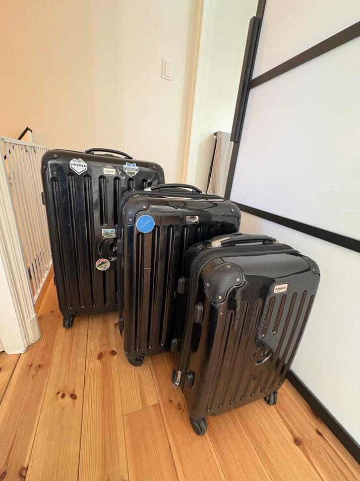 Princess Koffers - 3 delige set, Sieraden, Tassen en Uiterlijk, Koffers, Zo goed als nieuw, Hard kunststof, 70 cm of meer, 55 cm of meer