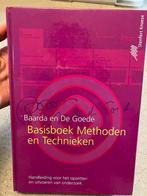 Basisboek methoden en technieken - Baarda en De Goede - 3de, D.B. Baarda; M.P.M. de Goede, Beta, Ophalen of Verzenden, Zo goed als nieuw