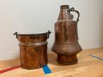 Koperen emmer en kruik, verguld, Antiek en Kunst, Antiek | Koper en Brons, Ophalen, Koper