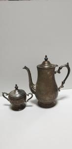 2230)vintage verzilverd theepot met suikerpot, Antiek en Kunst, Ophalen of Verzenden
