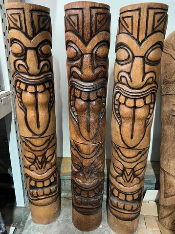 Tiki totem palmhout - 150cm beschikbaar voor biedingen