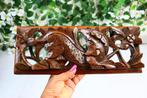 Houten wanddecoratie draak en bloemen, Antiek en Kunst, Ophalen of Verzenden