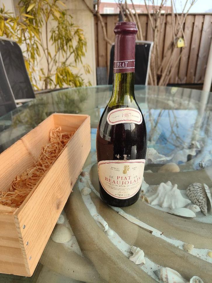 Piat Pere & Fils Beaujolais 'Le Piat de Beaujolais' 1987, Verzamelen, Wijnen, Nieuw, Rode wijn, Frankrijk, Vol, Ophalen of Verzenden