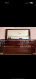 Nette hout glans gelakte dressoir+spiegel+tv meubel, Ophalen of Verzenden, 200 cm of meer, 25 tot 50 cm, Gebruikt