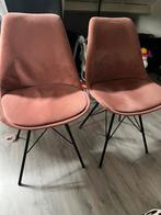 Velvet stoelen roze, Huis en Inrichting, Stoelen, Ophalen, Zo goed als nieuw, Overige kleuren, Twee