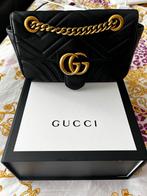 Authentieke Gucci GG Marmont Shoulder Bag, Ophalen, Gebruikt, Zwart, Schoudertasje