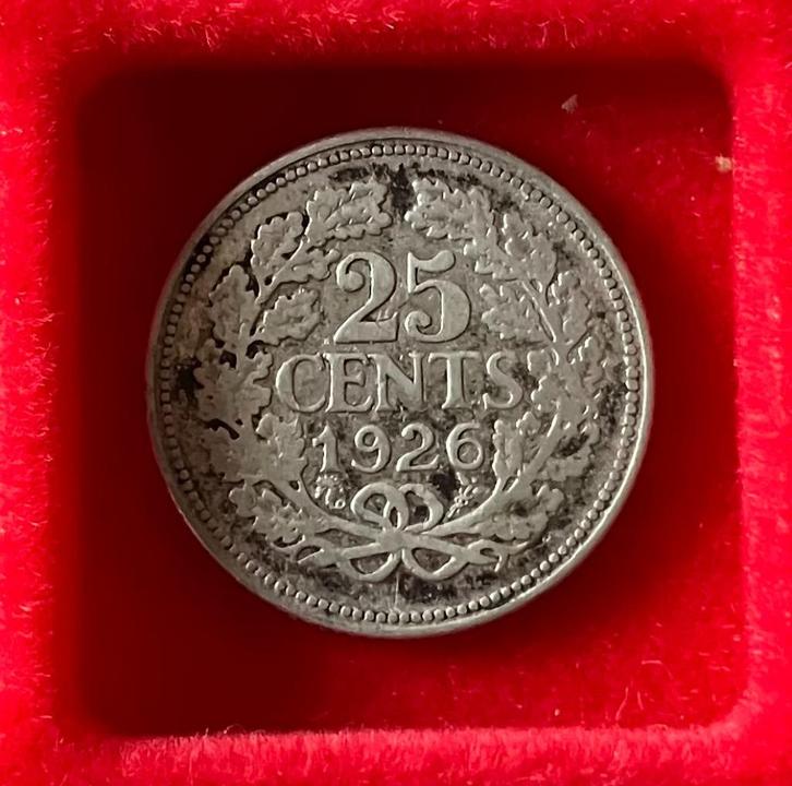 VERSCHILLENDE JAREN 25 cent Wilhelmina 'Opgestoken Haar', Postzegels en Munten, Munten | Nederland, Losse munt, 25 cent, Koningin Wilhelmina