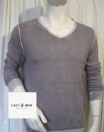 CAST IRON🧐 fijn gebreide v hals stone wash effect mt XL, Bruin, Verzenden, Maat 56/58 (XL), Zo goed als nieuw