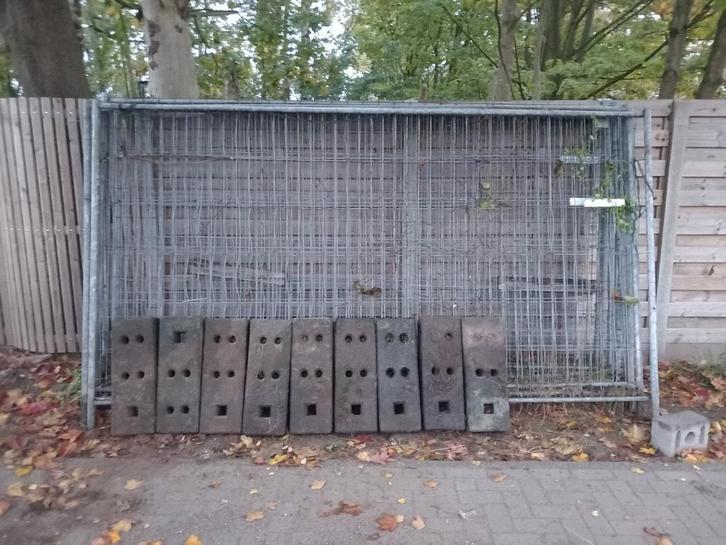 11 Bouwhekken met werk, incl. Blokken., Tuin en Terras, Tuinhekken en Hekwerk, Gebruikt, IJzer, Ophalen