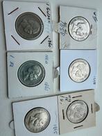 6x zilveren gulden Willem III, 1 gulden, Koning Willem III, Setje, Zilver