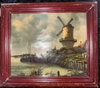 Schilderijtje op houten paneel, Ophalen of Verzenden