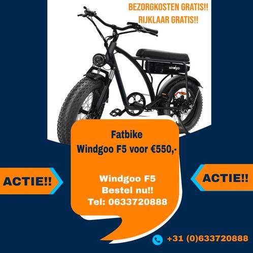 Fatbike Windgoo F5 Ouxi V8 C80 mini H9 V20 Pro Max, Fietsen en Brommers, Fietsen | Crossfietsen en BMX, Nieuw, Aluminium, Ophalen of Verzenden