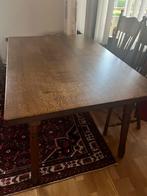 Zeer zware eiken eettafel met extra stuk, Ophalen, Gebruikt, Eikenhout, 50 tot 100 cm