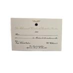 Duitse Uitnodigingskaart Rijkskanselarij WO2, Verzamelen, Ophalen of Verzenden, Overige soorten, Duitsland, Overige typen