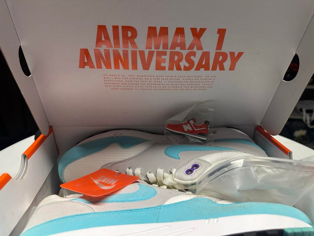 Nike Air Max 1 Anniversary - Nieuw!, Kleding | Heren, Schoenen, Blauw, Nike, Nieuw, Ophalen of Verzenden