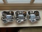 Iittala Alvar Aalto Finland 3 st polis stanley steel schaal, Ophalen of Verzenden, Rond, Overige materialen