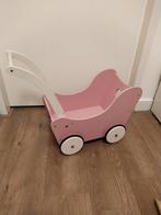 Houten Poppenwagen - Roze - zeer goede staat, Kinderen en Baby's, Speelgoed | Poppen, Ophalen of Verzenden, Gebruikt, Overige typen