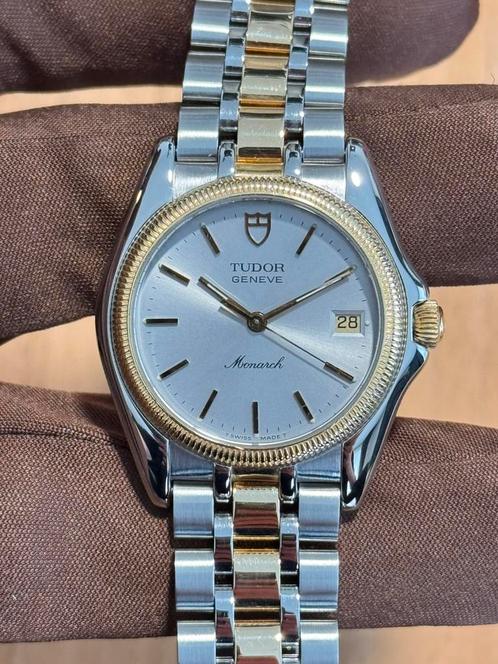 Tudor Monarch Steel Gold Quartz 34mm (15733) ‘95 Full Set!, Sieraden, Tassen en Uiterlijk, Horloges | Dames, Gebruikt, Polshorloge