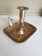 Antieke messing blaker met dover., Antiek en Kunst, Antiek | Kandelaars, Ophalen of Verzenden, Koper of Brons