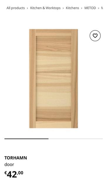 2x IKEA Torhamn Deuren - Eiken 40x80cm - afbeelding 1