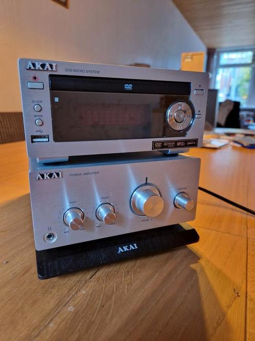 Akai Componenten Microset, Audio, Tv en Foto, Stereo-sets, Zo goed als nieuw, Cd-speler, Dvd-speler, Tuner of Radio, Speakers