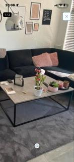 Marmerlook Salontafel van Jysk, Huis en Inrichting, Tafels | Salontafels, 100 tot 150 cm, Zo goed als nieuw, Metaal, Minder dan 50 cm