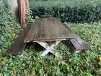 Luxe picknicktafel zware kwaliteit, Ophalen, Gebruikt, Rechthoekig, Hout